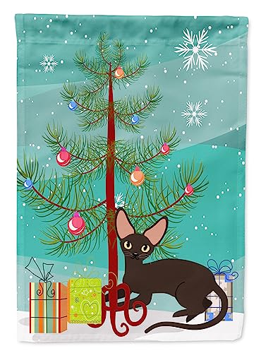 Drapeau chat Peterbald Noël décoration jardin extérieur petit format multicolore - 2