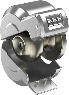 PUGED Door Knob Lockout Device Cover to Disable Doorknob/Faucet/Water Valve Hose Lock Door Handle Temporary Lock for Bedroom Door from Outside Door Handle Without Drilling (1, Silver)