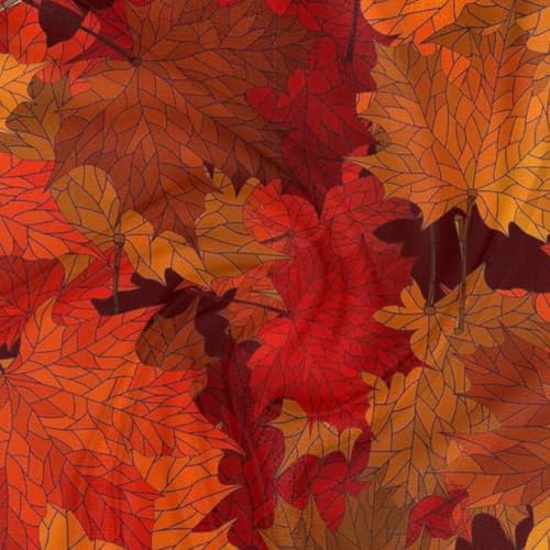 Autumn Leaves Fall Thanksgiving Square Silk Scarf for Women Fashion Printed Satin Neck Silk Satin Bandana Lightweight Neckerchief Hair Wrap Scarves 23.6" x 23.6"3