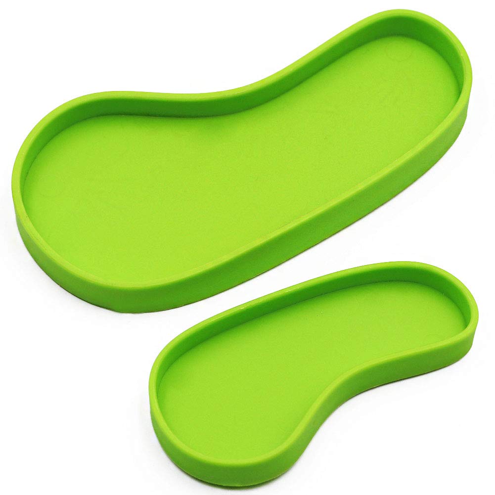 MACGOALSet of 2 Shallow Reptile Dish Reptile Food Dish Turtle Feeding Bowl Tortoise Food Dish for Small Sulcatas Bearded Dragon Gecko Lizard