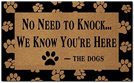 Funny Welcome Door Mats for Home Decor (17.7 x 29.5 inch) Gift Mats with Anti-Slip Rubber Back Kitchen Rugs Personalized Doormat for Entrance Way