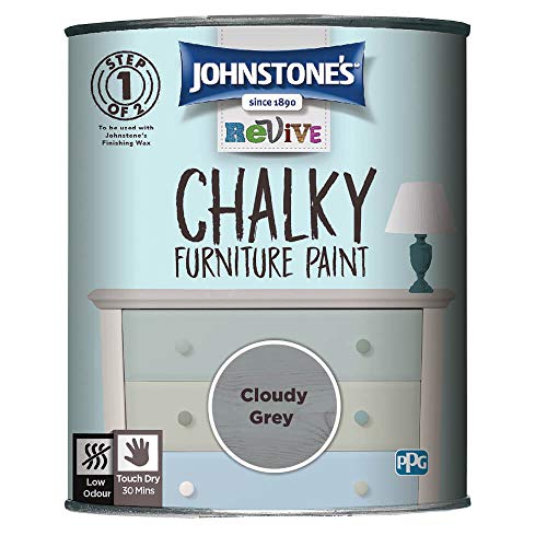 Johnstones 423261 Chalky Furniture Paint Cloudy Grey 0.75 L