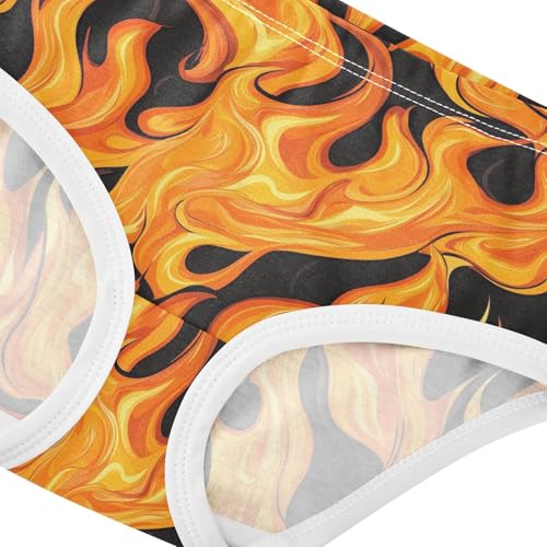 Little Girl Underwear Toddler Panties Kids Undies Flames Soft Cotton Briefs 2T-8Y4
