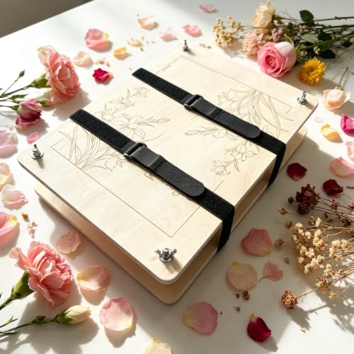 Extra Large Flower Press Kit– 15" x 11" Pressing Tool Set with Double Fastening System (Screw Knobs + Straps) and 6 Drying Boards for Making Dried Flower/Plant,Gift for Arts and Crafts Lovers - Image 6