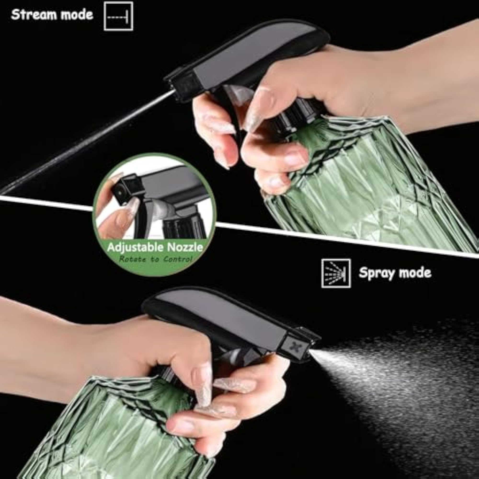 Glass Handheld Spray Bottle, 15oz Refillable Plant Mister