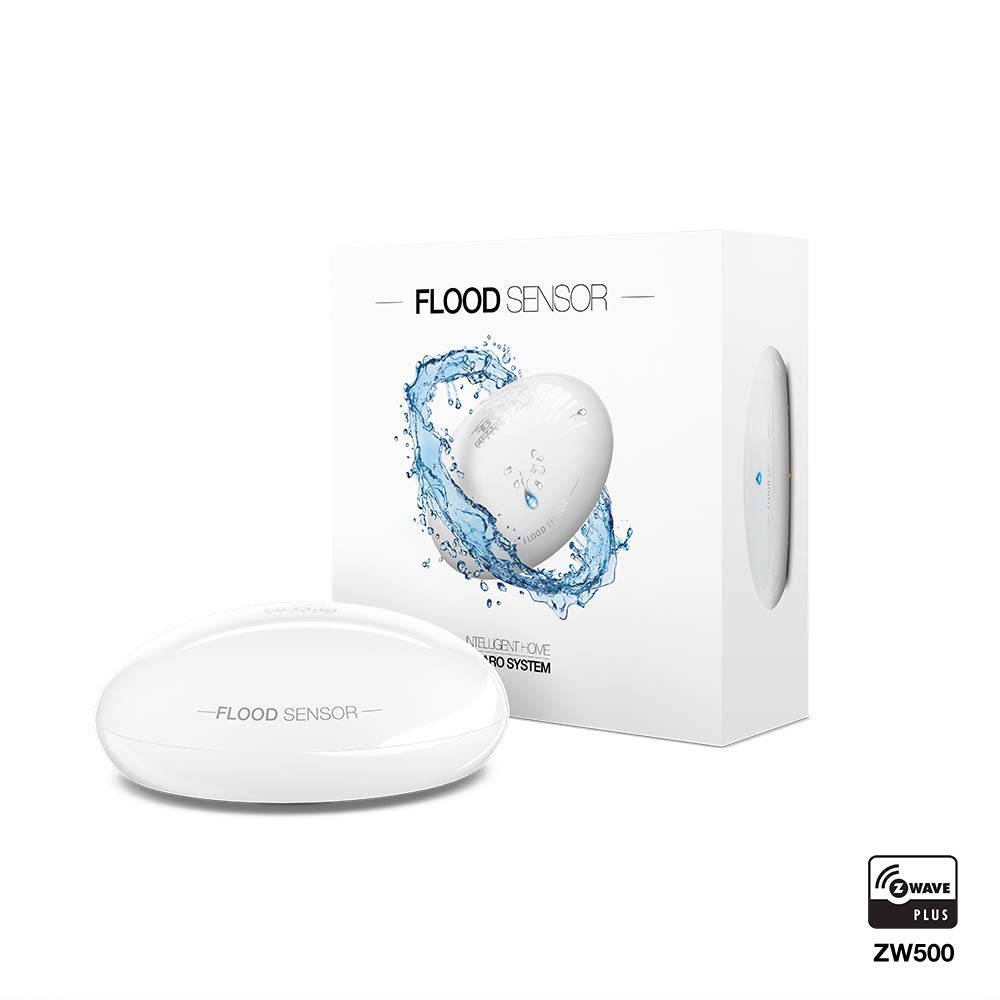 FIBARO Contrôleur domotique Z-Wave+ Home Center 3 Lite HC3L-001 + Flood Sensor/Détecteur d'inondation + Motion Sensor/Détecteur de Mouvement Multifoncions + Wall Plug/Prise Intelligente Type E