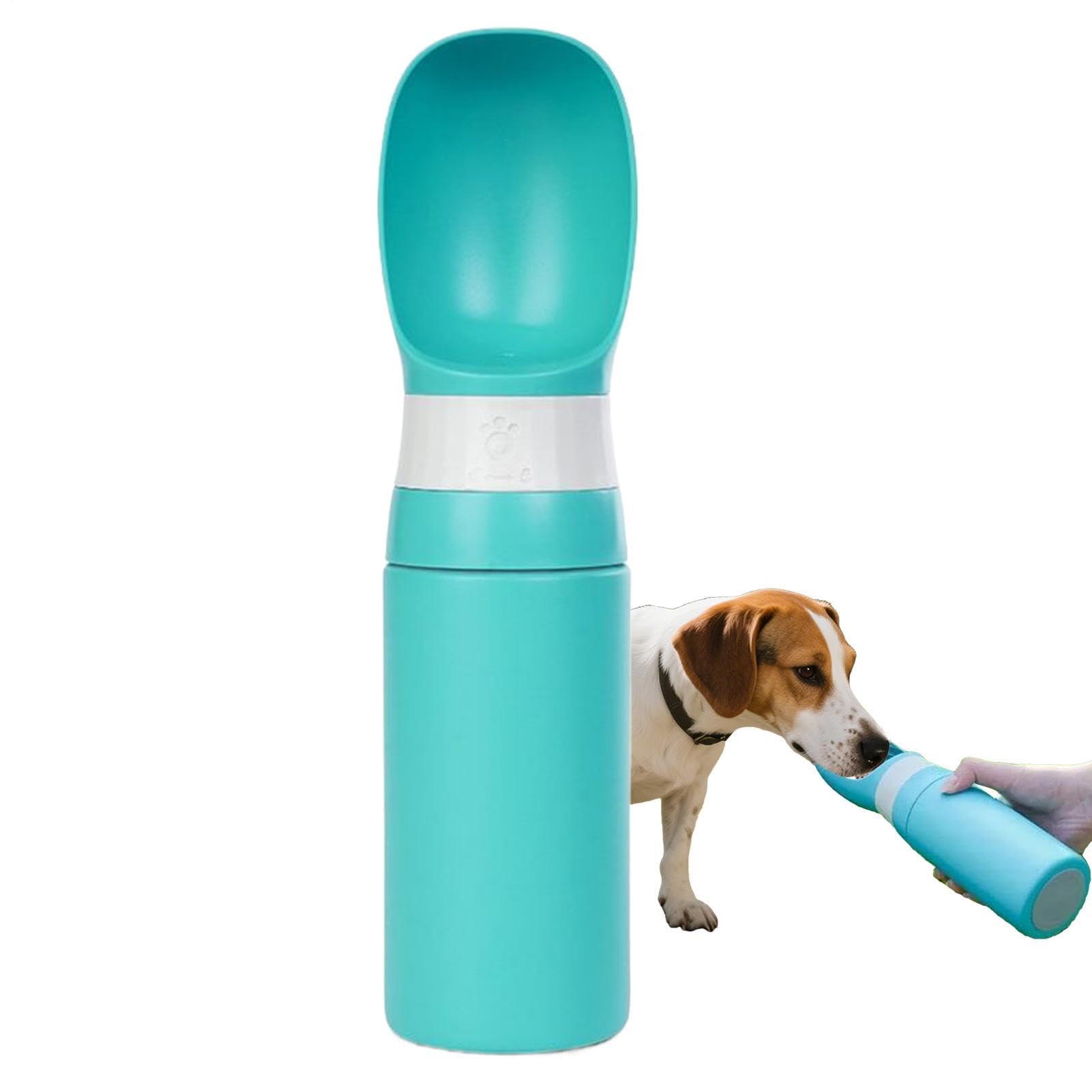 Bouteille distributeur d'eau pour chiens en acier inoxydable isolé de 400ml