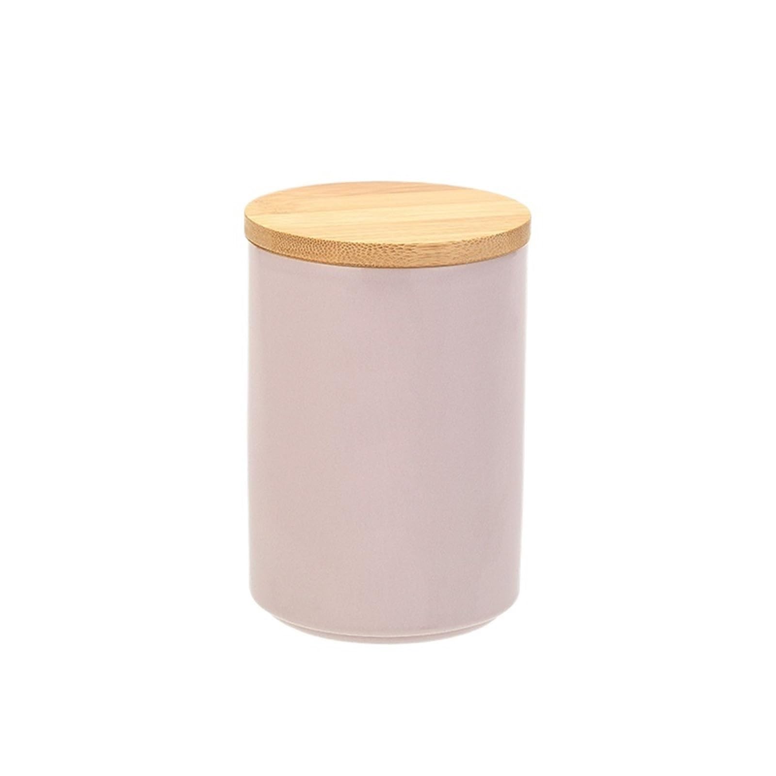 Ceramiczne pojemniki na żywność 500/800/1900 ml, pojemniki na ziarna kawy z bambusową pokrywką, słoiki do przechowywania w kuchni (różowy, 1900 ml)
