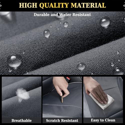Image of Coverado Front Seat Covers, Waterproof Oxford Seat Protector for Car Seat Cushions for Kids & Dogs, Compatible with 2015-2026 Ford F150 & 2017-2026 Ford F250 F350 F450 (Gray, 2PCS),