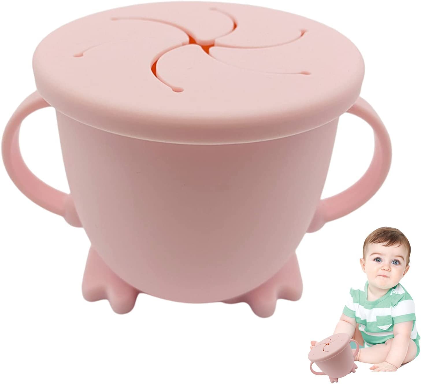 Amazon.co.jp: ボーロカップ カップ シリコン スナックカップ ハンドル 