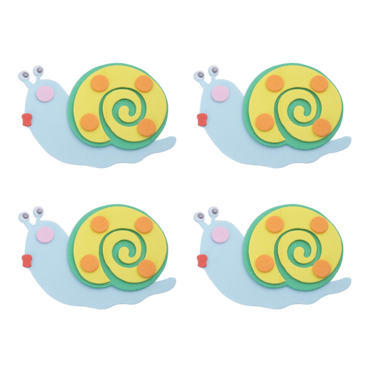 Autocollant mural escargot DOITOOL : lot de 4 décorations pour les classes et écoles