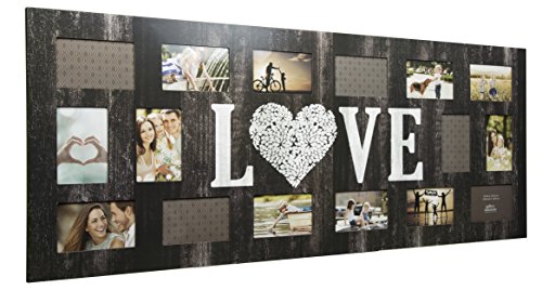 Gallery Solutions Rustic 16 Opening Distressed Love Collage Frame #TOP1