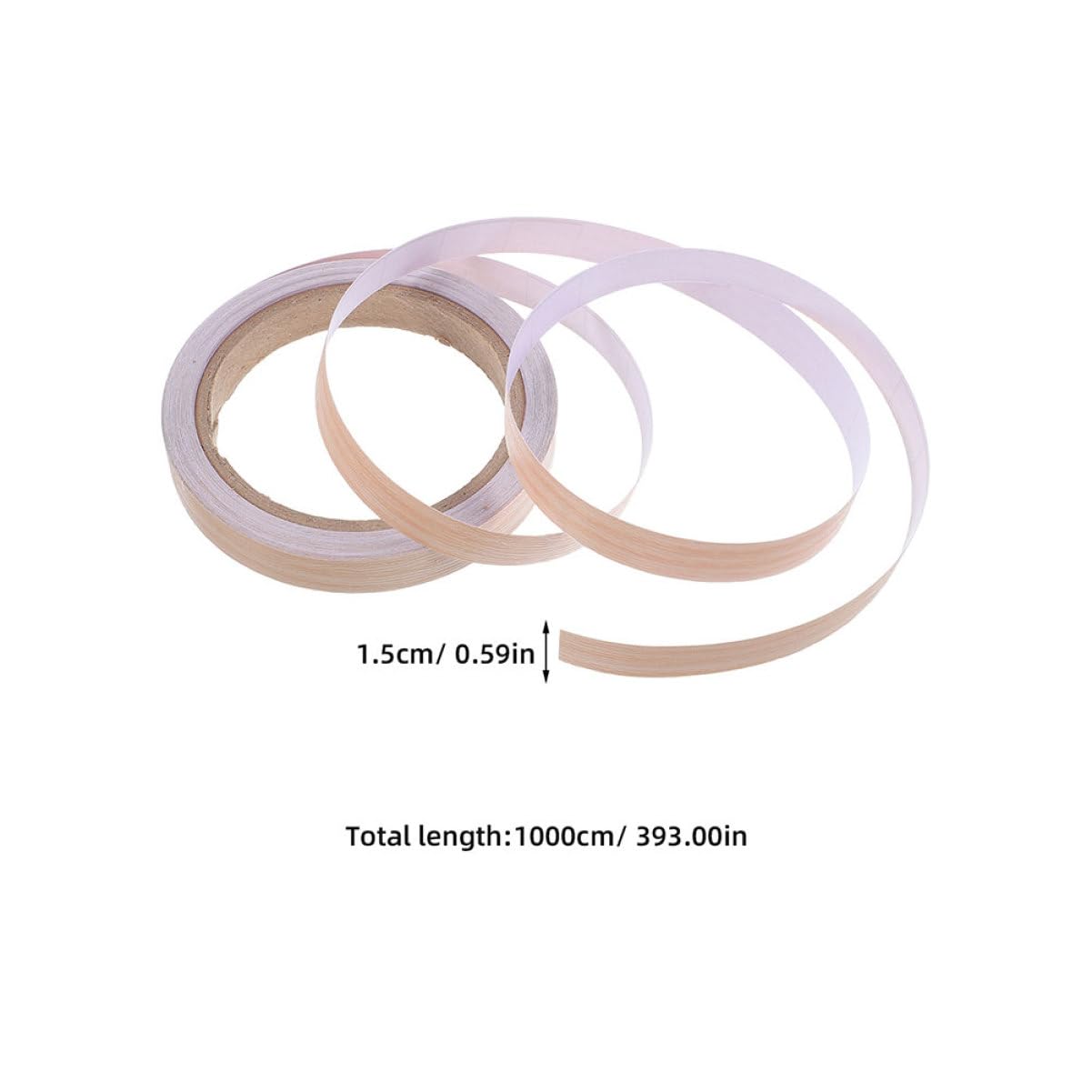 SEWACC 2 Roll Wood Grain Pattern Repair Tape Peel and Stick Edging Strip for Furniture Cabinets Doors DIY Projects