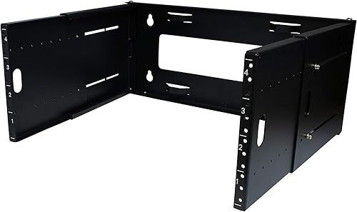 Miniatura 4 de Soporte de panel de conexión de 6U para equipos de red de 19 pulgadas, profundidad expandible de 9.5 a 15.5 pulgadas, montaje en rack, capacidad de