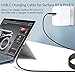USB C Charging Cable for Surface RT & Pro 1 2 (Black 6ft), Work with 15V/3A 45W USB-C Charger, Compatible for Microsoft Surface 1512 1516 1536 Pro 1/2 and Surface RT