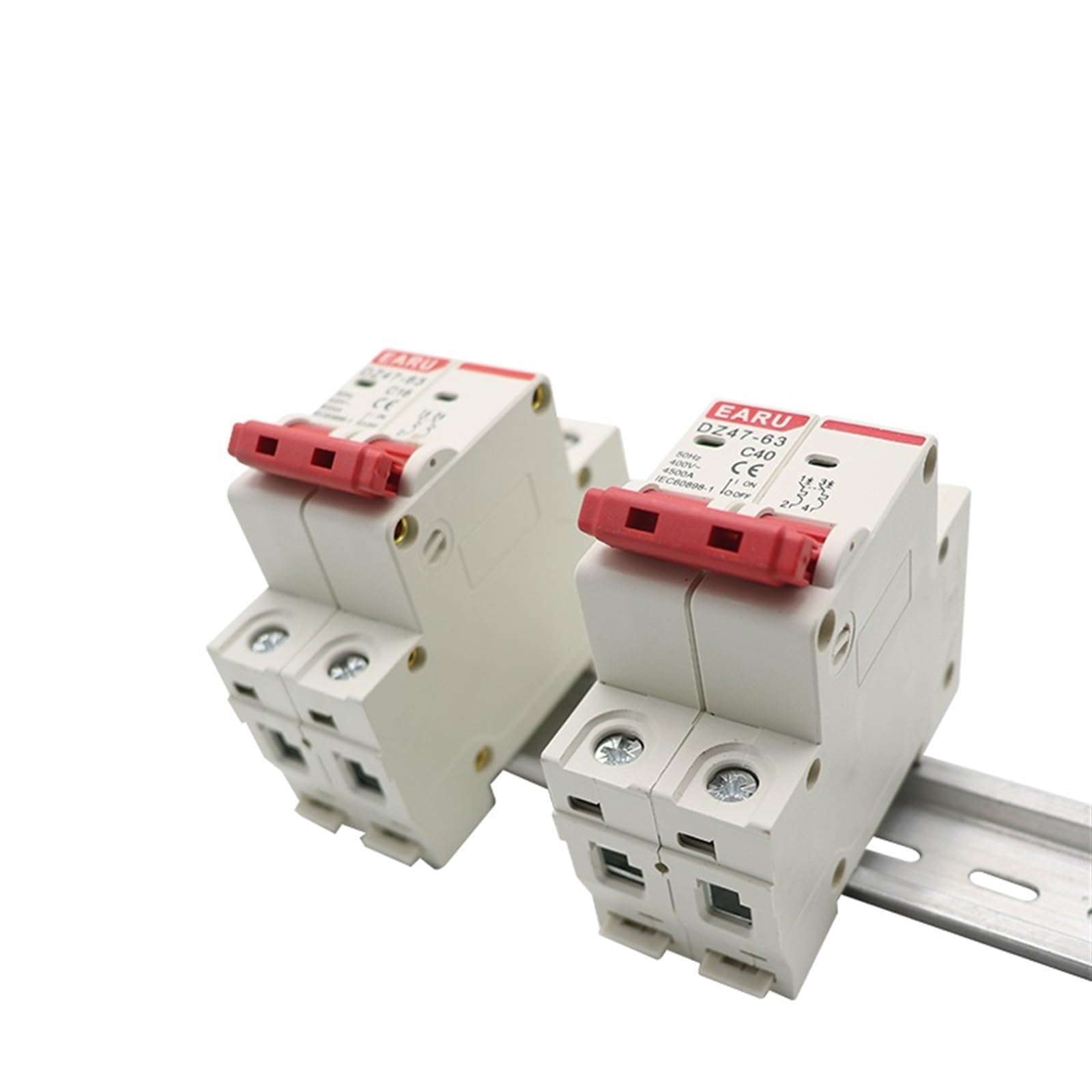 Disjoncteur miniature C45N 2P 400V courbe C pour montage sur rail DIN 35mm protection tableau