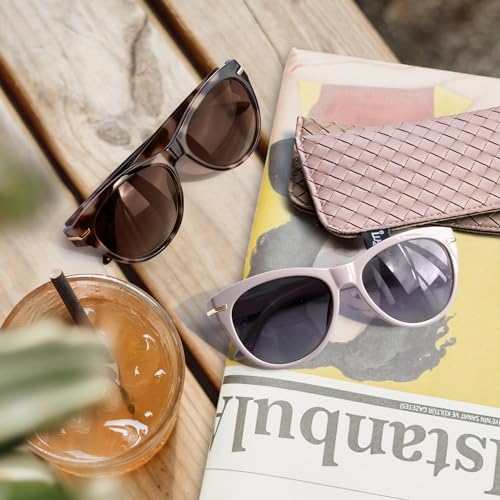 Image of EASY READ 2 Pack Bifocal Reading Sunglasses for Women | Trendy Sunglasses Readers, UV400 Protection,Exquisite Metal Decoration, Great for Reading Outdoors
