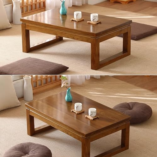 Table basse au sol en orme pour optimiser les petits salons - 5