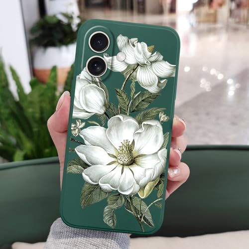 Coque iPhone 16 doublure microfibre anti-rayures silicone vert