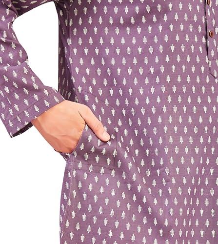 Image of Studio Shringaar Men's Cotton Relaxed Fit Straight Kurta