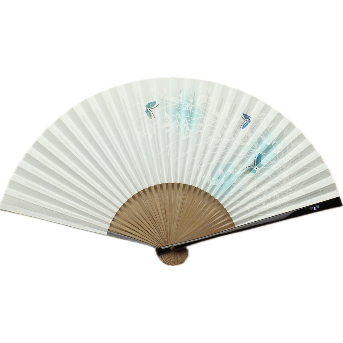 Butterfly Dance Blue Kyoto Fan Women's Paper Sensu Kimono Accessory Japan