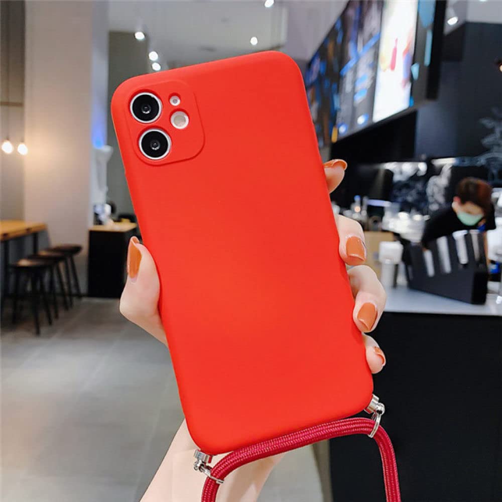 Coque cordon iPhone 8 Plus anti-chute silicone bleu pour éviter les casses d'écran - 6