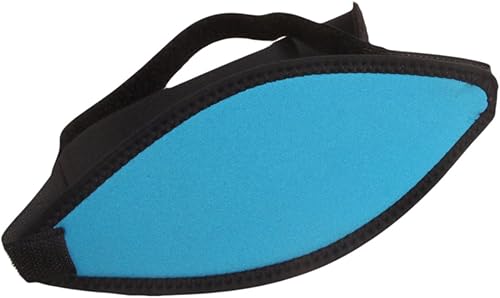 Miniatura 2 de Trident - Correa de neopreno para máscara con ajuste de gancho y bucle, color aguamarinagris