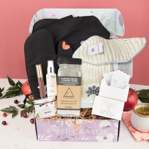 Therabox Mini Winter Essentials Self Care Box - Relaxation Gift Set for Women with 7...