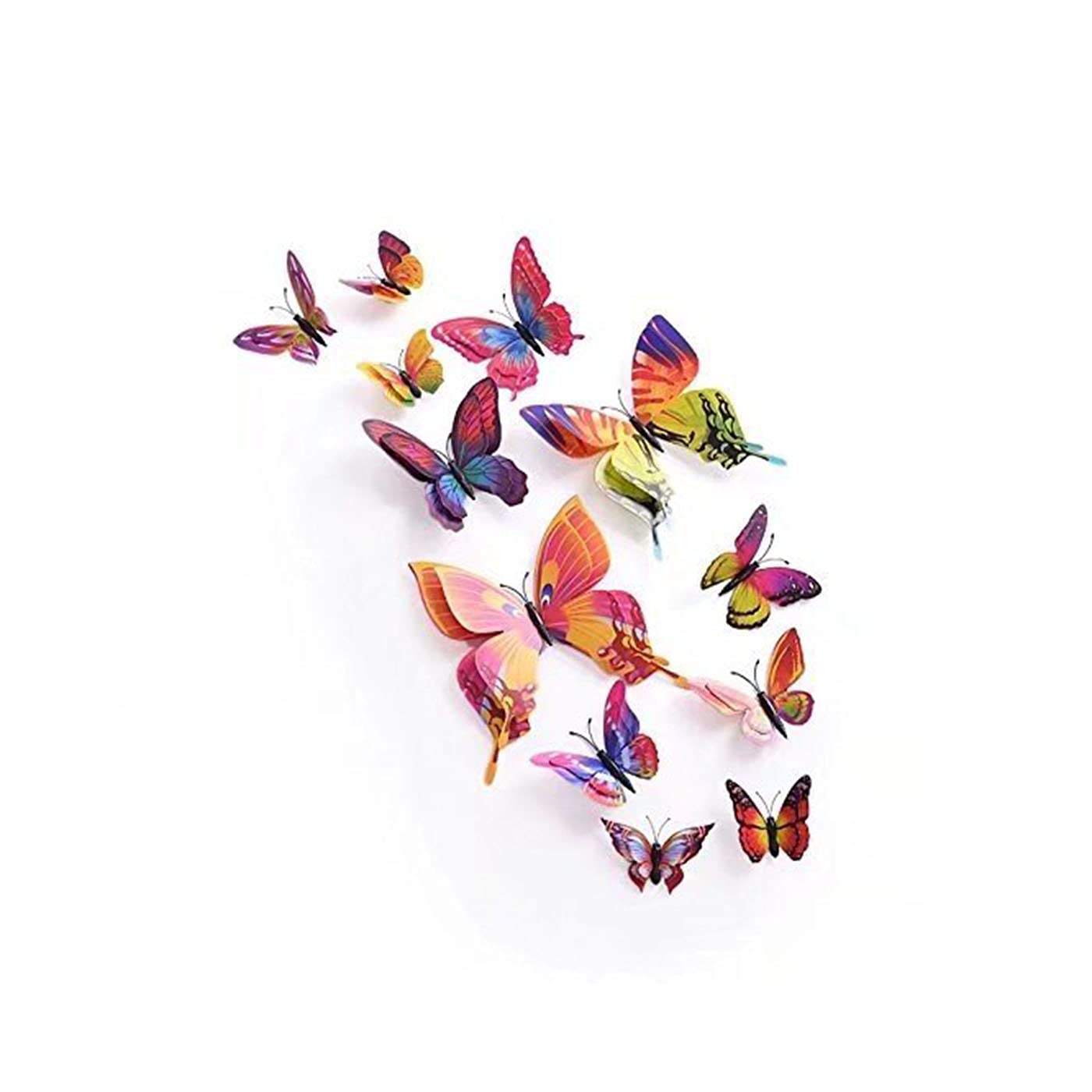 12Pcs/Set 3D Butterfly Stickers Card Making Stickers Wall Stickers 3D Crafts Butterflies (2)