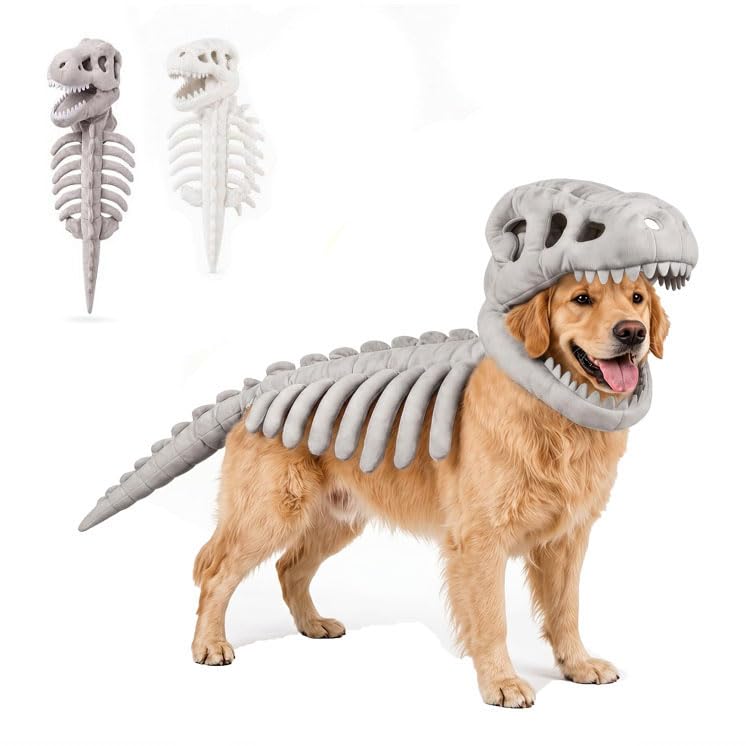 Dog Dinosaur Skeleton Costume,Dog Dinosaur Costume,Pet Dinosaur Costume