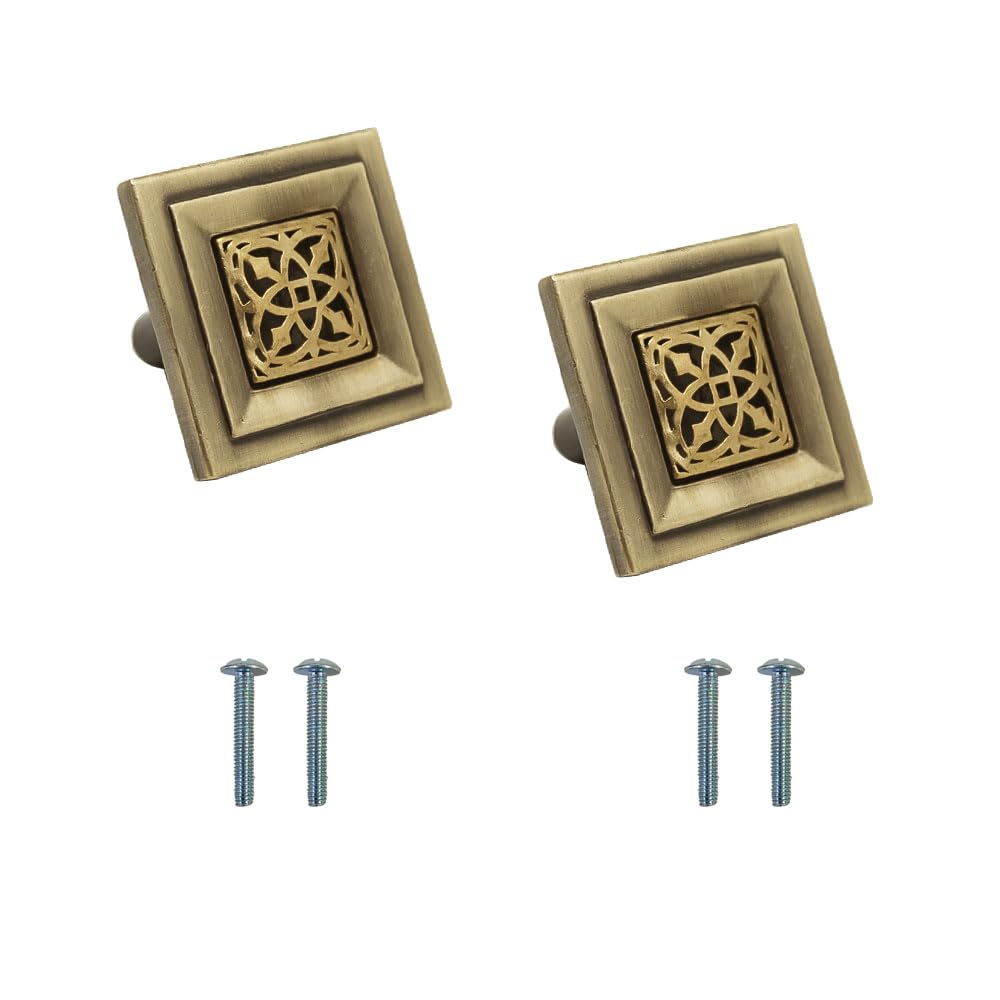VOLO Antique Brass Cabinet Knob/Wardrobe Door Knobs/Cupboard Drawer Pull Handle/Kitchen Drawer Knob (Knob_S-158_Antique, 2 Pcs)-image-3