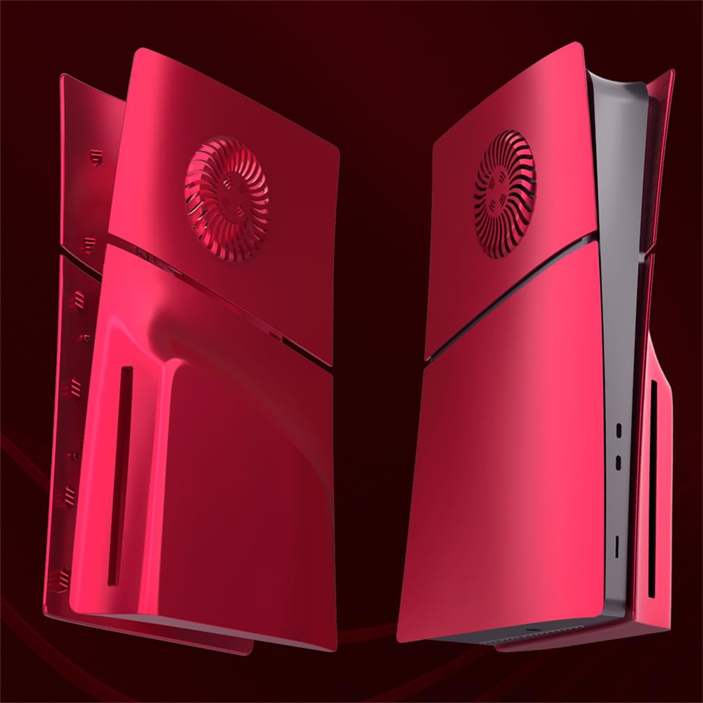 P5 Slim Coque de Protection Faceplates, Plaque de refroidissement Shell Peau Ventilée Case Skin Housse pour PS5 Slim Accessoires 2023 Console Faceplates (Disque Edition Bleu)
