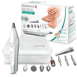 Remington Manicure- en pedicureset Pro Collection REVEAL MAN3000, 12-delig, led-verlichte punt, grijs/wit