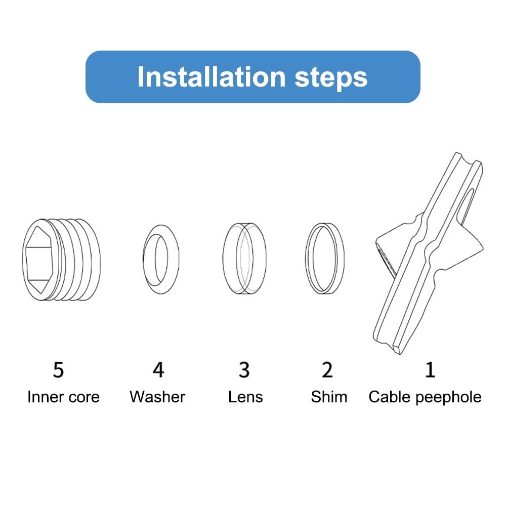 MiOYOOW Tube Peep Sight Kit 6X/8X Clarificateur Accessoires de Tir à l'Arc pour Arc à Poulies