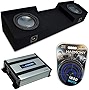 Compatible with 2004-2015 Nissan Titan King or Crew Truck Harmony Bundle R104 Dual 10' Sub Box & HA-A400.1
