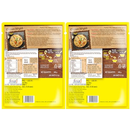 Image of MAGGI Magic Cubes Chicken Masala, 240g Pack | Ready Masala for Rice dishes, Biryani, Curries & More (Pack of 2)