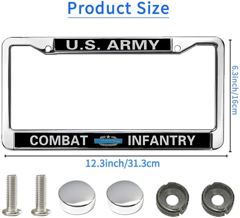 US Army Infantry License Plate Frame for Mother’s Day US Army Combat Infantry Anti-Theft License Plate Frame Infantry Superhero License Plate Frame Thankful Gift for Infantry Solider
