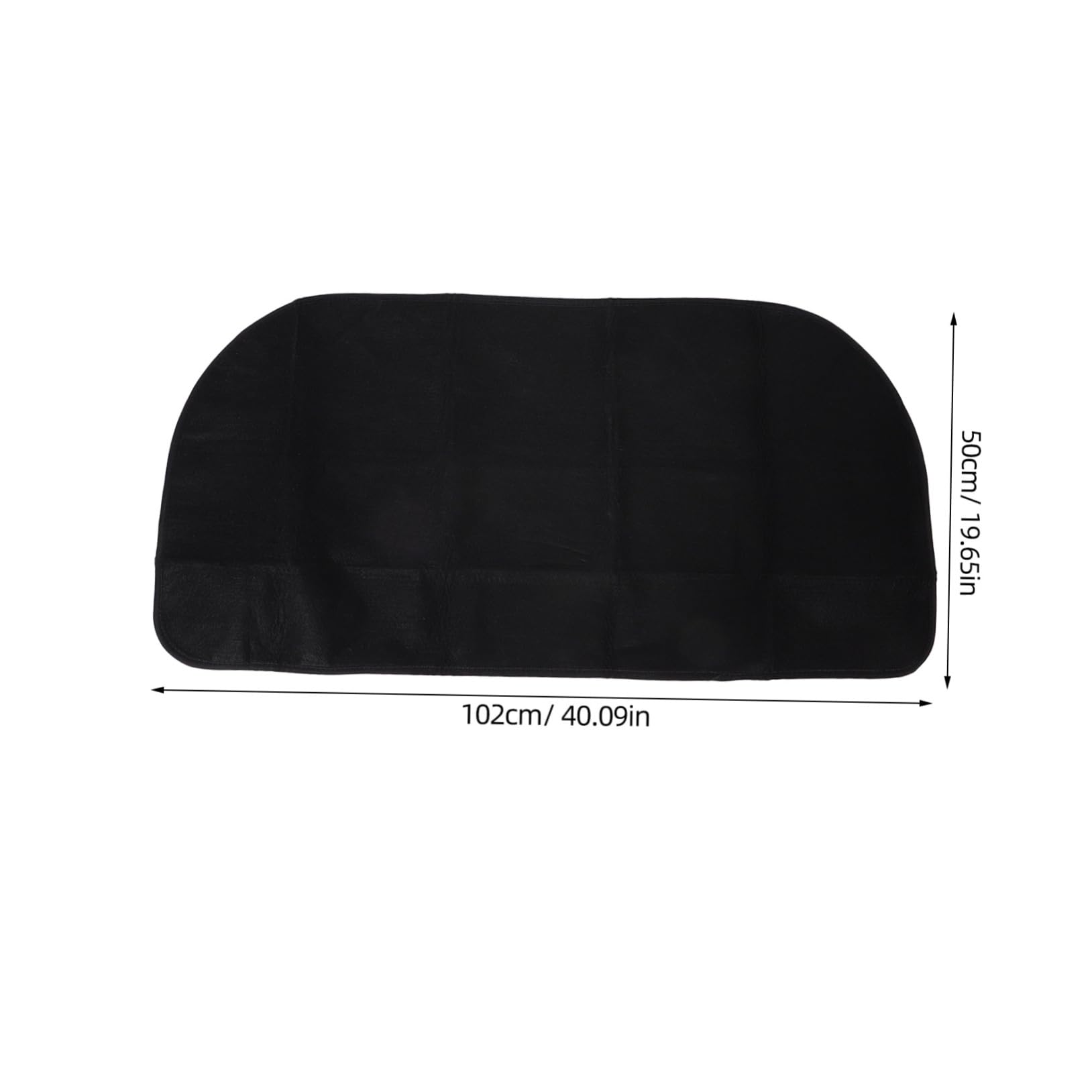 Toddmomy Tappetino Ignifugo Semicircolare per Caminetto in Poliestere PVC | Nero, Uso per Cottura e Stufa, Stile Sleek e Stylish, Adatto a Ragazzo Ragazza e Animali Domestici
