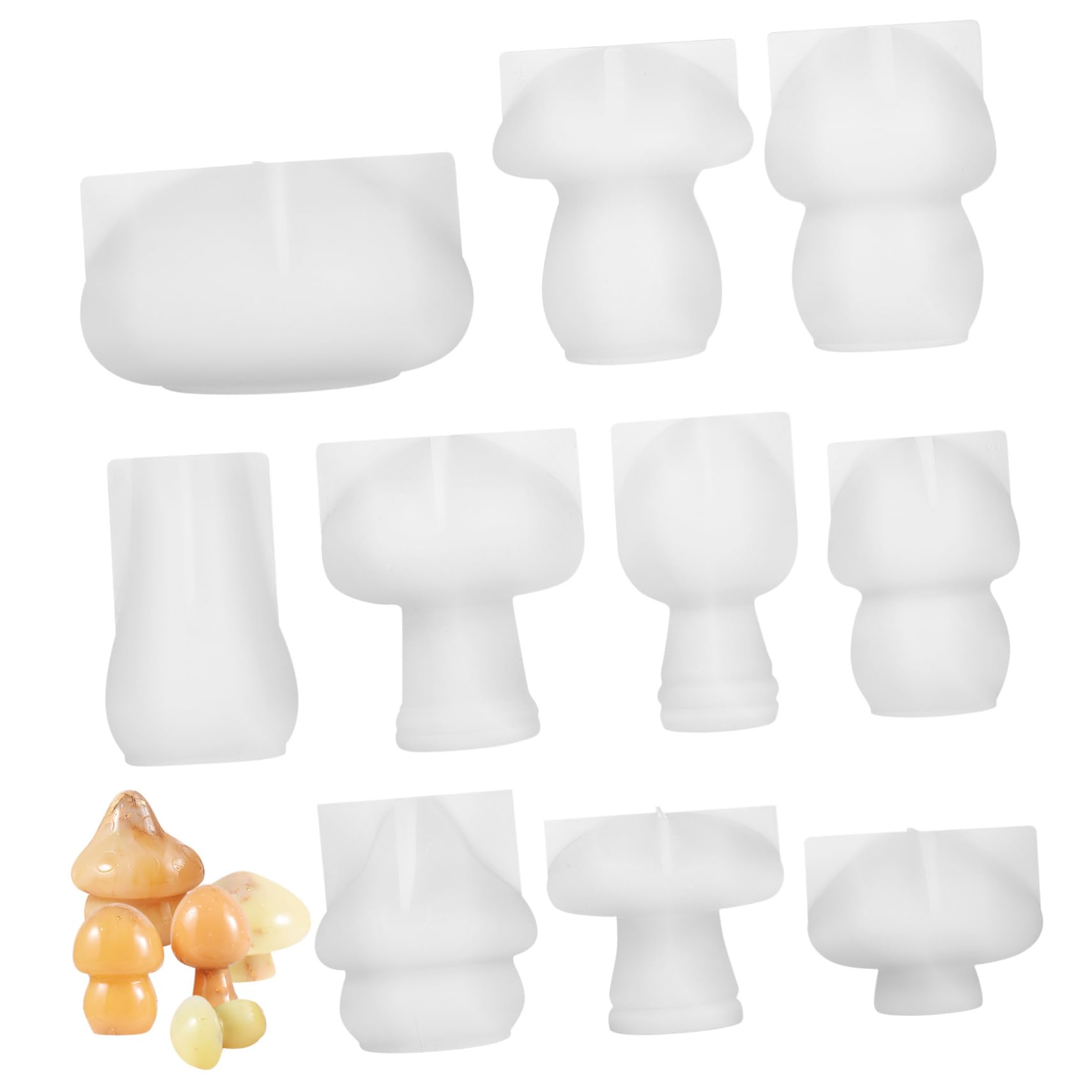 STOBOK 10pezzi Stampi Per Funghi in Silicone Per Resina Epossidica Fai Da Te Stampi Per Artigianato Creativo Per Decorazioni Da Tavolo Uniche