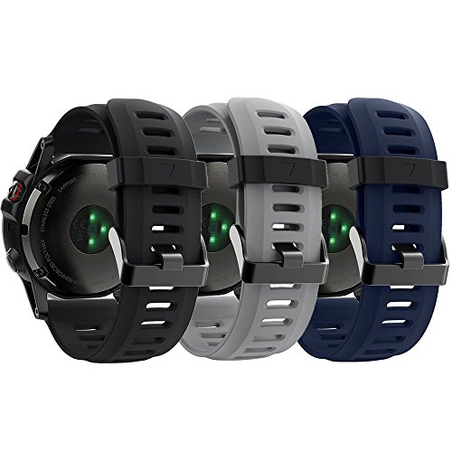Correa de silicona para Garmin Fenix 3, pack 3 unidades miniatura 1