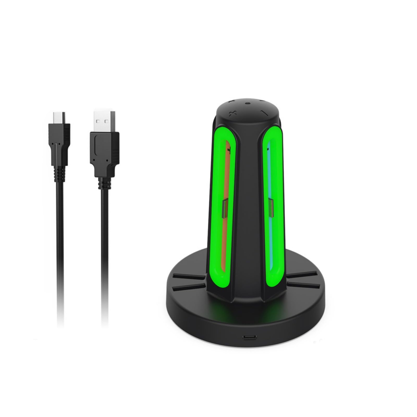 Supporto di ricarica 4 in 1 per controller di gioco Supporto magnetico per stazione di ricarica con luce LED