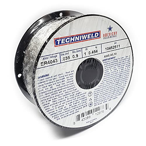 Techniweld ER 4043 ALUMINUM MIG Welding Wire .035 X 1 LB SPOOL GENERAL PURPOSE