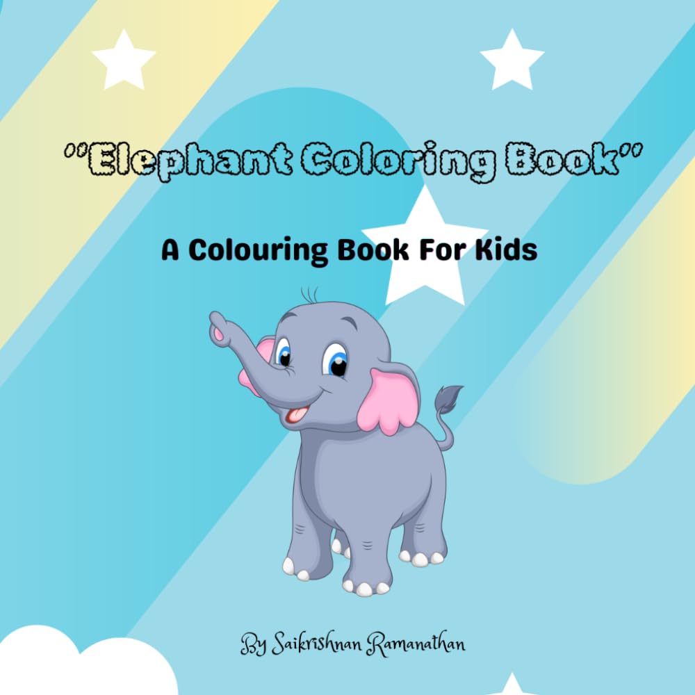 Cute Elephant Coloring Book for Kids Ages 3–8