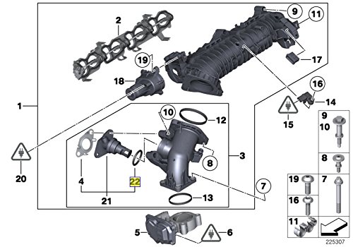 BMW EGR Valve Pipe Port Seal O-Ring Gasket 8512681 11618512681  