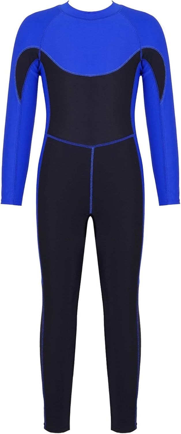 iiniim Boys Girls Rash Guard Long Sleeve Full Wetsuit Swimsuit Diving Suit Zipper Sunsuit Swimwear