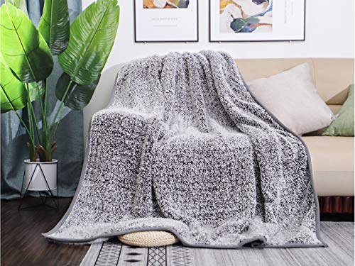 Image of EMME Fuzzy Blanket Soft Fleece Throw Blankets for Women, Fluffy Sherpa Throws(Plush Grey,Baby)