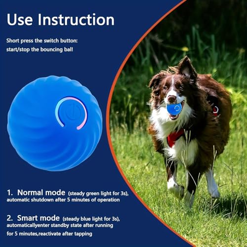 Image of Chewie Viral Rolling Ball,Interactive Rolling Dog Ball Toy,Interactive Cat Ball Toy,360 Smart Automatic Rolling Pet Ball,Dancing Ball for Dogs,Shaky Ball for Dogs and Cats Breed