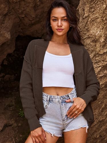 SENSERISE Womens Cardigan Sweaters Cable Knit Sweater Open Front Long Sleeve Chunky Cardigan Outerwear Coats2