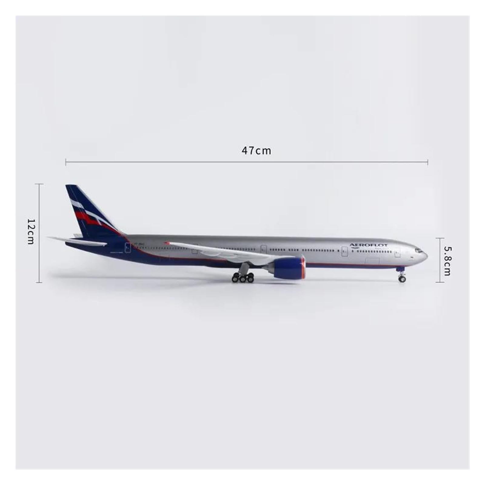 Odlewane zabawki samolotowe w skali 1:157 dla rosji Boeing 777 model odlewu żywiczny model samolotu kolekcja samolotów dekoracja wyświetlacz Model samolotu do zbierania i wyświetlania (ze światłem)