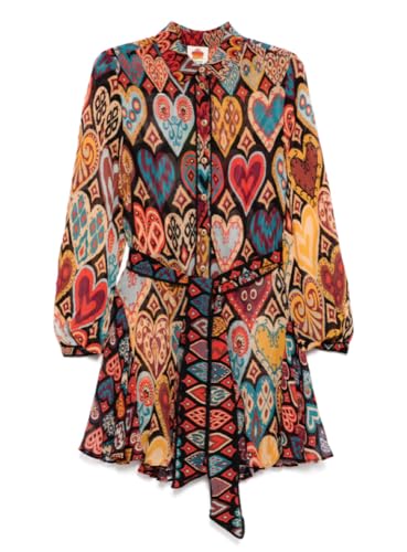 farm rio full of hearts mini dress Farm Rio - Hearts Sequin Mini Dress